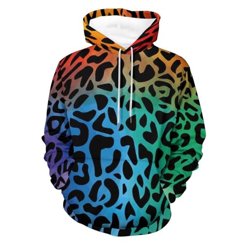 Hoodie léopard de couleur pour vos sorties urbaines décontractées en automne
