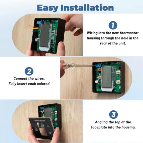 Image of 3316250.712 RV Single Zone Thermostat Compatible with Dometic RV Air Conditioner - Capacitive Touch Control, Digital Display Wall Thermostat for RV, Camper, Travel Trailer
