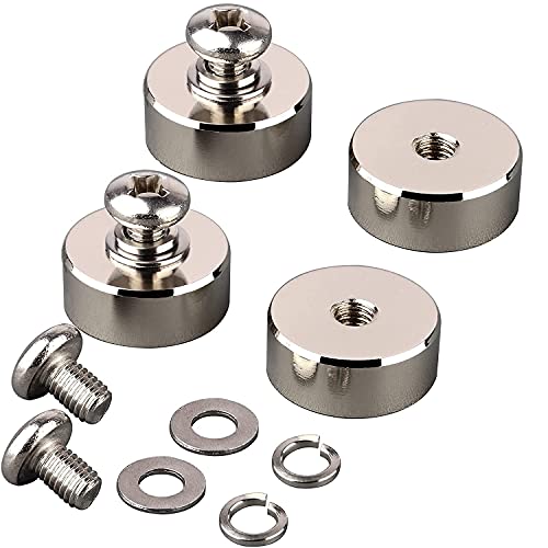 ULIBERMAGNET 88lb 4Pack Strong Neodymium Round Magnet with M8 Female Thread , Powerful Magnetic Removable Mounting for Lighting,Tools, Equipment with Bolt