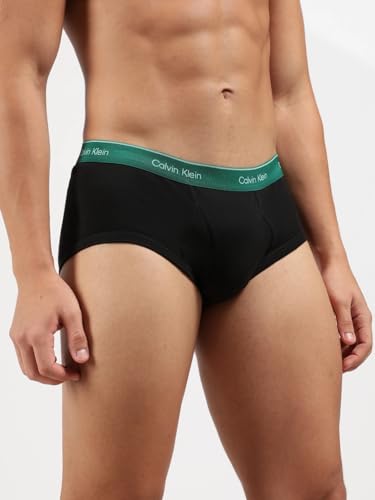 Image of Calvin Klein Underwear Multi Solid Mid Rise Briefs - Pack of 5
