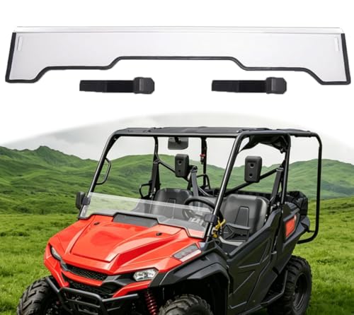 Demi-pare-brise avant pour Honda Pioneer 1000 et 1000-5 de 2016 à 2026 en polycarbonate transparent