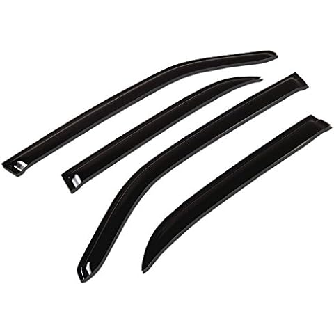 Tuningpros WV-692 Outside Mount Window Visor Deflector Rain Guard Dark Smoke 4-pc Set, Compatible With 2010-2015 Honda Accord CrossTour Cover