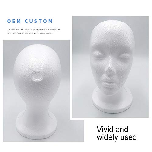 image for SONGBIRDTH Head Mold,Female EPS Foam Head Mold Wig Hat Holder DIY Head