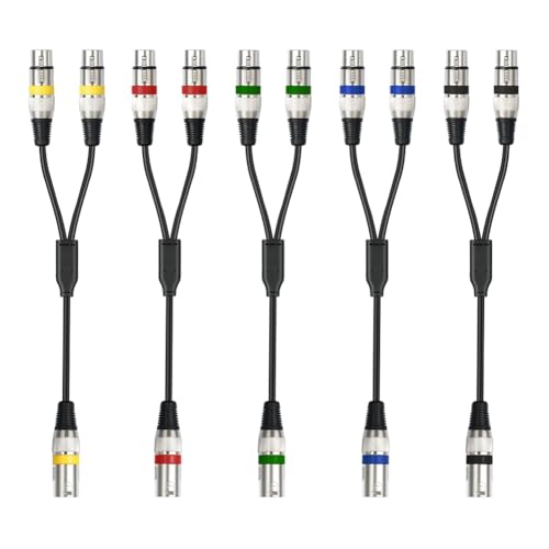 Divisor XLR 1 hembra a 2 machos contra enredos en mezclador de micrófono