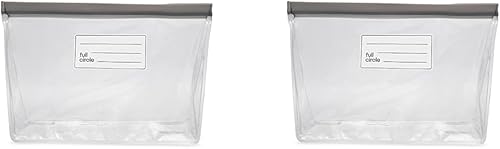 Full Circle Ziptuck - Bolsa de almacenamiento grande reutilizable para productos, segura para alimentos, bolsa de almacenamiento de alimentos sin
