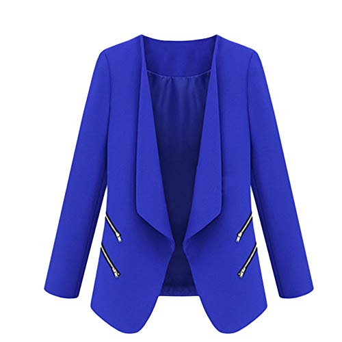 Beladla Chaqueta Mujer Invierno Cremallera CáLida Color SóLido Delgado Cardigan Jersey Manga Larga Abrigos SuéTer Sudadera
