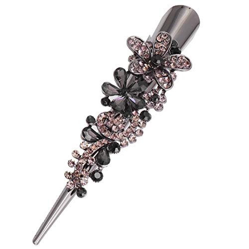 HNYYX Fascia di cristallo Copricapo di strass di lusso Copricapo lucido a doppia fila Gioielli per capelli da festa per donna Copricapo da sposa A72  36