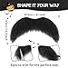 Yingkis Fake Mustache Beard - Self Adhesive Bushy Novelty Mustache Costume Accessory for Halloween, Cosplay and Funny Party Supplies,Black