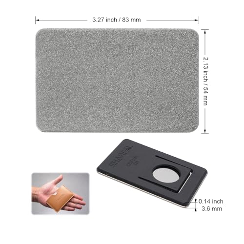 SHARPAL 113N Credit Card-Sized Diamond Sharpening Stone, Coarse 325 Grit Pocket Knife & Tool Sharpener, Portable and Convenient for On-the-Go Use