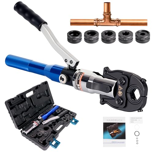 AMZCNC Profi Presszange (hydraulisch) Presswerkzeug V-Kontur(SC-Kontur)...