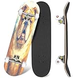 Skateboards Head Shot Large Beautiful English Bulldog Breed Dog Looking 7 Layer Maple...