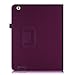 Fintie Folio Leather Case Cover for iPad 2/The New iPad with Built-in Magnet for Sleep/Wake Feature - Purple