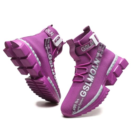 Jakcuz Lace up High Top Walking Shoes for Women Fashion Breathable Mesh Outdoor Sport Athletic Gym Casual Sneakers Ladies2