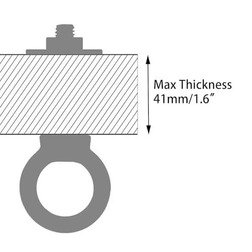 Image of M6 Stainless Steel Eye Bolt with Nuts 4 Pack, M6 x 50mm (1 /4 inch x 2 inch) Long Ring Shoulder Lifting Eye Bolt for Swing, Male Screw Threaded Eyebolt kit Tie Down Outdoor Indoor
