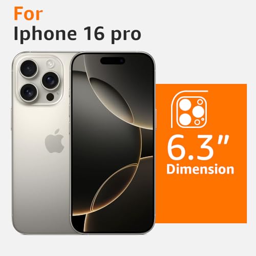 Image of Amozo for iPhone 16 Pro Back Case Cover |Ultra Hybrid Camera and Drop Protection Back Case Cover for iPhone 16 Pro - (Polycarbonate|Clear)