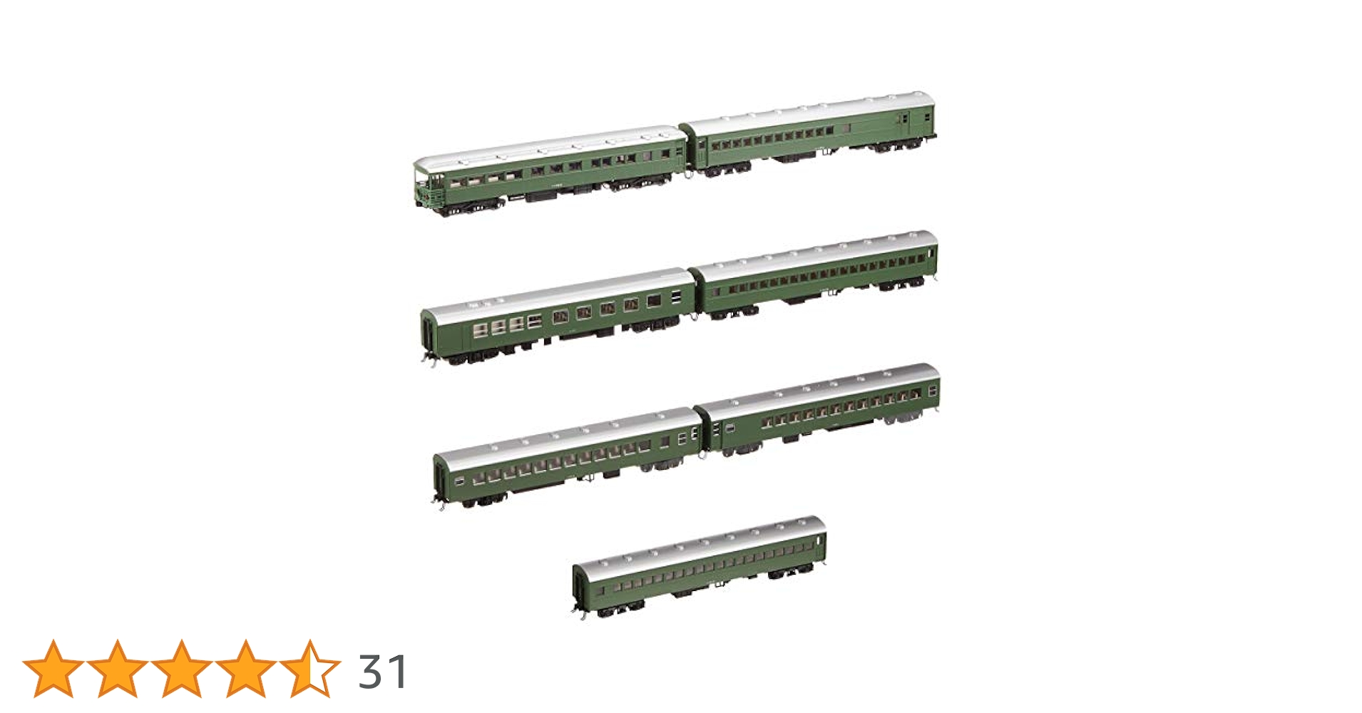 Amazon | Nゲージ 車両セット 特急つばめ青大将 (7両) #10-428