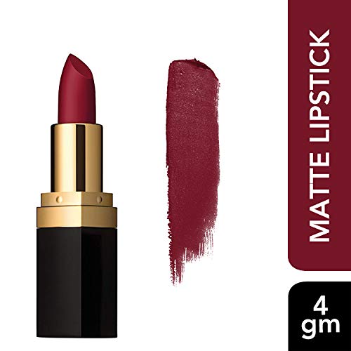Image of Iba Long Stay Matte Lipstick for Women- M08 Burgundy Red, 4g | Creamy Matte Finish & Smooth Texture | Long-Lasting | Hydrated Lips | Enriched with Vitamin E | Intense Colour & Highly Pigmented | Lip Makeup