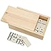 WE Games Double 6 Ivory Color Dominoes with Black Dots in Wooden Case, Game Night, Birthday Gifts, Dominoes Set for Adults