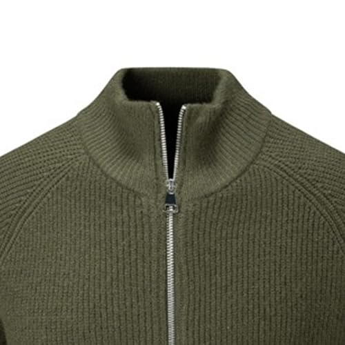 Men's Classic Slim Fit Cardigan Winter Sweater Solid Knit Zip Up Outdoor Sweater Long Sleeve Stand Collar Sweaters3