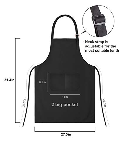 Moanlor Art Apron For Mom-Mom Gifts-Adjustable Kitchen Cooking Apron With 2 Pockets Birthday Mother'S Day Apron Gifts For Mom Grandma thumb #3
