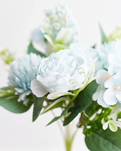 The Baked Studio, Silk Artificial Flower Bouquet (Philippine Roses, Peonies, Dandelion Flower Balls and Foliage) - Image 3
