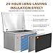Drop in Ice Chest 304 Stainless Steel, 28x18x17 Inch Built-in Ice Cooler Bin with Drain, for Outdoor Kitchen Bar Counter Party Commercial Use