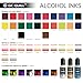 GC QUILL Alcohol Inks for Resin- 43 Colors (12 Metallic, 7 Fluorescent, 24 Normal) - 45 Bottles 10ml Each - Resin Dye, Alcohol Ink Set, Epoxy Resin Pigment Liquid for Tumblers, Yupo Paper GC-AK45