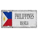 Capital City Souvenir - Cubierta para placa de matrícula, placa frontal decorativa de metal libre de óxido de Filipinas, placa de matrícula personalizada para hombres, mujeres, niños y niñas, coche