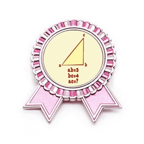 Broche triangle rose en métal finition artistique de taille M