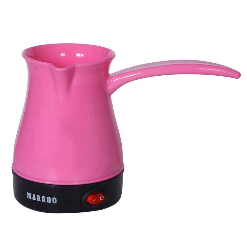 MARADO Electric Coffee Pot for Home, Kitchen, Coffee Shop, Durable | Anti-Rust Coffee Pot |Corrosion-Resistant 500 ml Stainless Steel Kettle Color Pink