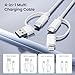 Basesailor for iPhone 17 USB C to USB C Cable 10ft,4 in 1 60W Fast Charging Multi Charger Cord with USBA/Lightning Adapter for Apple 16 15 14 Mini Plus Max,MacBook Pro,iPad mini 7 6,S25 S24,Pixel 9 8