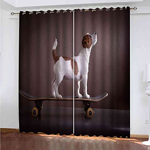 Rideau salon moderne isolant acoustique lot de 2 panneaux 264x242