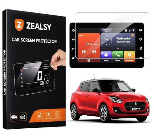Image of Screen Guard Protector Compatible For MARUTI SUZUKI SWIFT ZXI 7 Inch Infotainment System Touch Screen Accessories (Swift, 7 Inch)