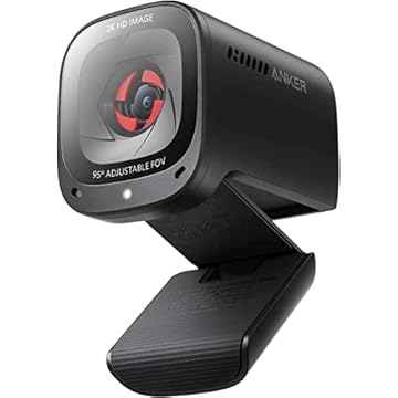 Anker Webcam PowerConf C200 2K para PC, webcam para laptop, câmera de computador, com microfones com cancelamento de ruído AI, microfones estéreo, campo de visão ajustável, correção de pouca luz, capa