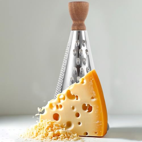 Rallador de Queso Manual en Acero Inoxidable con Mango de Madera miniatura 5