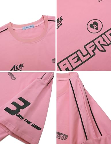 Aelfric Eden Mens Graphic Tees Vintage Racing Tees Oversized T Shirt Women Contrast Color Summer Tops