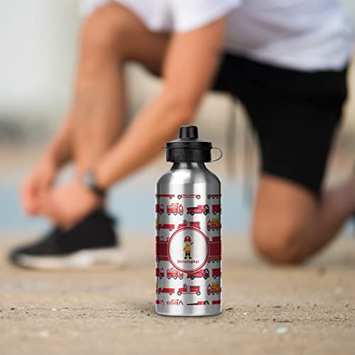 Rnk Shops Firetrucks Water Bottle - Aluminum - 20 Oz (Personalized) #TOP3