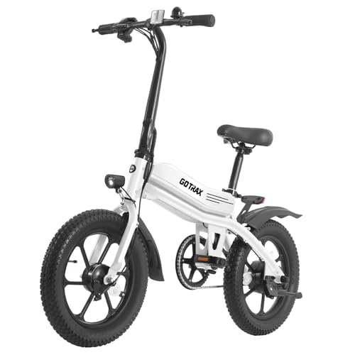 Image of GOTRAX S3 16 inch Electric Bike, Max Range 25Miles(Pedal-Assist)&Max Speed 20Mph, 500W Folding E-Bike with 280.8Wh Battery, Adjustable Seat&Dual Fenders, Commuter Electric Bicycle for Adults /Teens