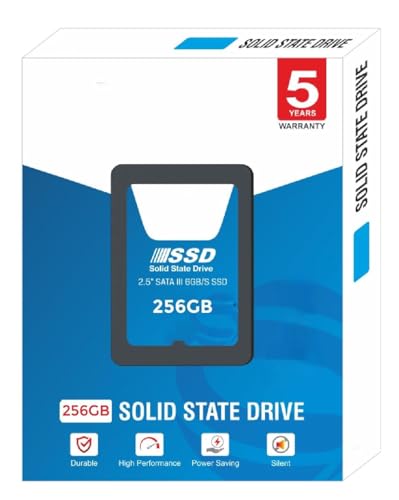 Image of 256GB 2.5 Inch SATA III Internal SSD | Up to 550MB /s Read & 500MB /s Write | Solid State Drive for Laptop & Desktop | 5-Year Warranty