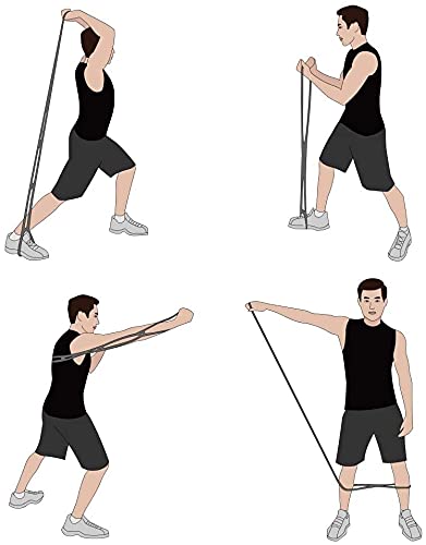 Fascia elastica a 7 anelli per esercizi di resistenza, per schiena, piedi, gambe e mani, per esercitare braccia, portatile, per la casa o il centro fitness