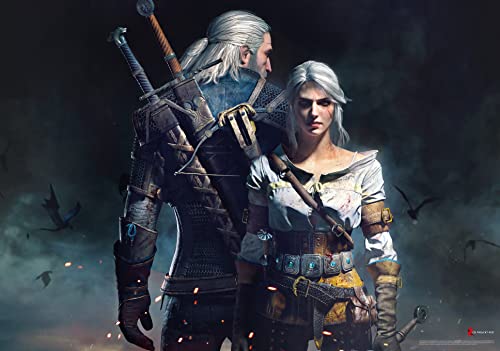 | The Witcher Geralt e Ciri | Puzzle da gioco | 1000 pezzi | 68x48 cm - Gadget - Immagine 1