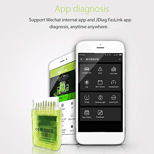 Honeytecs OBDII Scanner de Diagnóstico FASLINK M1 BT 4.0 OBDII Leitor de Código Ferramenta de Diagnó