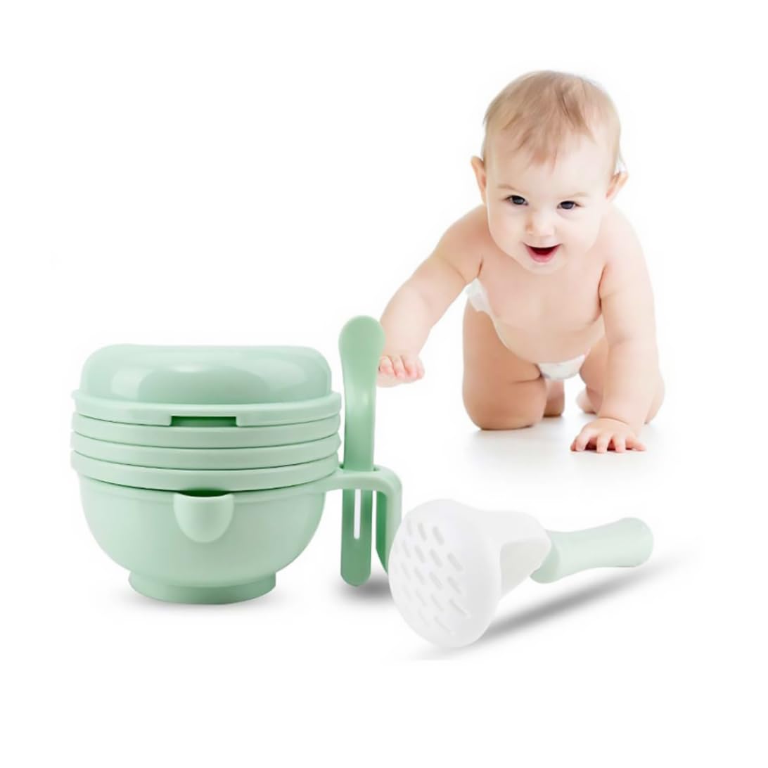Babynahrung Stampfer, Babynahrung Mühle 8 in 1 Food Masher Maker tragbare Babyfuttermittel -Küchenprozessor -Smother -Schüssel -Gemüse Obst Ricer Mühle 8pcs/Set, Baby Fütterung Mühle