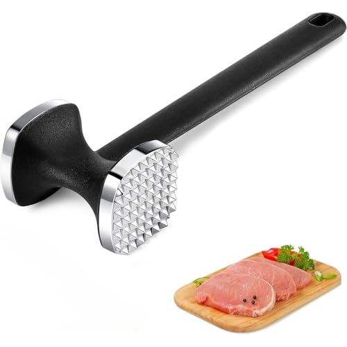 Consejos para Comprar Mazos para carne - los más vendidos. 43 Aplanador De Carne Y Pollo, Mazo Para Carnes Con Mango Antideslizante, Herramienta De Cocina En Aluminio Para Bistec, Pollo Y Carne De Res, 24.5 Cm