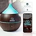 Pryzma Essentials All in One Bluetooth Speaker Aromatherapy Smart Essential Oil Diffuser, 7 LED Therapy Night Light, 200ml Cool Mist Ultrasonic Humidifier, Wood Grain and Waterless Auto Shut-off