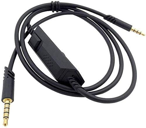 Miniatura 5 de Cable de repuesto A50 para auriculares con control de volumen y cable adaptador de audio para micrófono, compatible con A10A20A30A50A40A40TR,