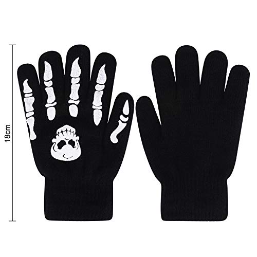 Kids Winter Gloves Kids Knitted Gloves Winter Skeleton Gloves Kids Winter Snow Gloves Ski Gloves Full Fingers Gloves3