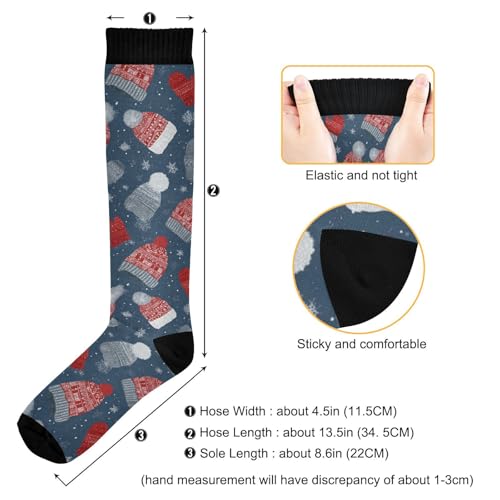 Image of SHJI Compression Socks for Women Sock Men Knee High Stockings for Running Athletic Hiking Cycling