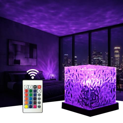 Quorath Ocean Wave Projector Light, Ocean Lamp, 16 Colors with Remote, Night Light for Kids and Adults, Gift for Birthday and Festival, for Room Decoration and Lighting (Ocean Wave)