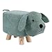 Silla De Triceratops Rellena Con Patas De Taburete De Madera, Linda Silla De Personaje De Peluche - Estable Y Duradera - Almohadas Con Forma De Animal Juguete De Peluche Con Patas De Madera Silla Sin